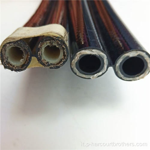 Tubo termoplastico intrecciato in fibra sintetica ad alta pressione